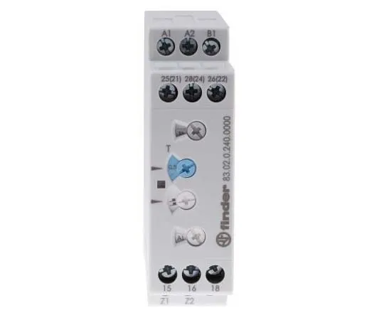 63-7810-28　Finder ON Delay Multi Function Timer Relay, 0.05-10 h, 0.05-10 s, 0.05-10 min, 0.05-10 d, SPDT, 2 Contacts, DPDT, 24　83.02.0.240.0000