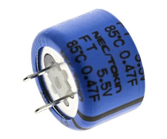 63-7984-34　KEMET 0.47F Supercapacitor EDLC -20 → +80% Tolerance Supercap FT Series 5.5V dc Through Hole　FT0H474ZF