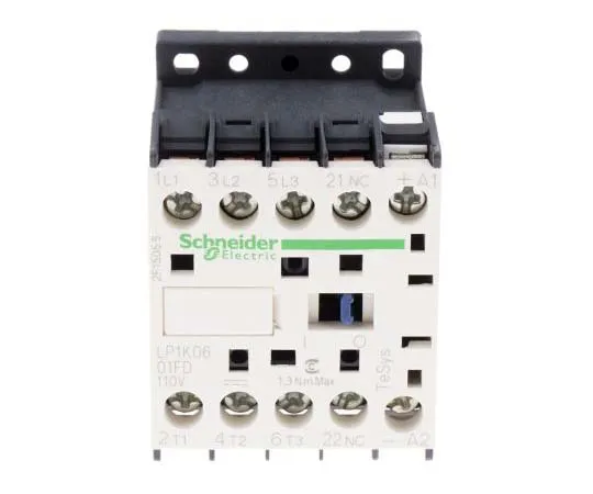 63-7792-40　Schneider Electric 3 Pole Contactor, 6 A, 110 V dc Coil, TeSys K, 3NO　LP1K0601FD