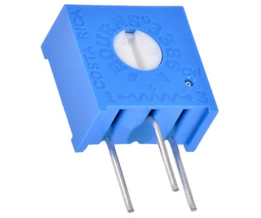 63-7975-52　2.2kΩ Through Hole Trimmer Potentiometer 0.5W Side Adjust Bourns 3386 Series　3386H-1-222LF