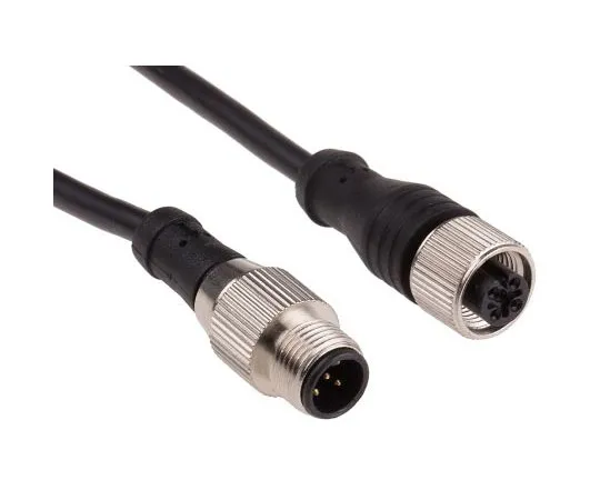 63-8053-14　RS PRO Straight M12 to Straight M12 Cable assembly, 5 Core 5m Cable　877-1104