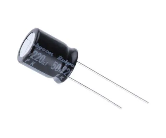 63-7818-15　Rubycon 220μF 50V dc Aluminium Electrolytic Capacitor, Through Hole 10 (Dia.) x 12.5mm +85°C 10mm 5mm　50PK220MEFC10X12.5
