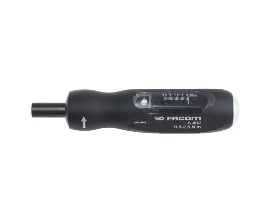 63-7955-01　Facom 1/4 in Hex Adjustable Torque Screwdriver, 0.5 → 2.5Nm　A.402