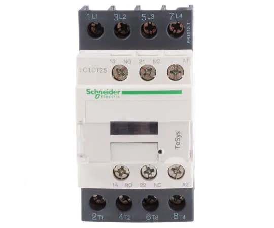 63-7791-92　Schneider Electric 4 Pole Contactor, 25 A, 230 V ac Coil, TeSys D, 4NO　LC1DT25M7