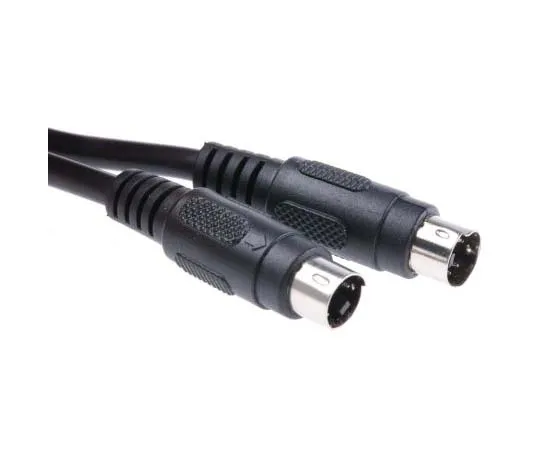 63-7788-41　2m 4-Pin Male Mini-DIN to 4-Pin Male Mini-DIN Black SVHS Audio Video Cable Assembly　742-4276