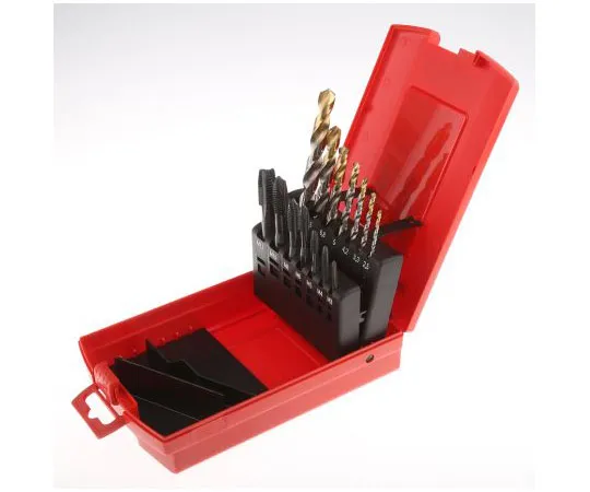 63-7981-65　Dormer 14 Piece HSS-E, HSS-TiN Tap & Drill Set　L113202