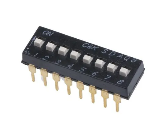 63-7990-78　8 Way Through Hole DIP Switch SPST, Ext***ed Actuator　SDA08H1BD