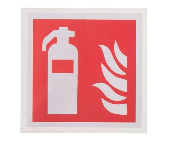 63-8018-59　RS PRO Vinyl Fire Safety Sign, Fire Extinguisher Sign With Pictogram Only Self-Adhesive, 100 x 100mm　813-4514