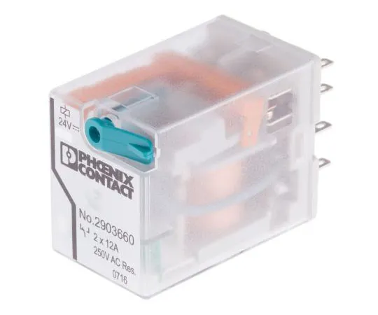 63-7991-90　Phoenix ContactREL-IR2/LDP- 24DC/2X21 DPDT Non-Latching Relay PCB Mount, 24V dc Coil, 30A　2903660