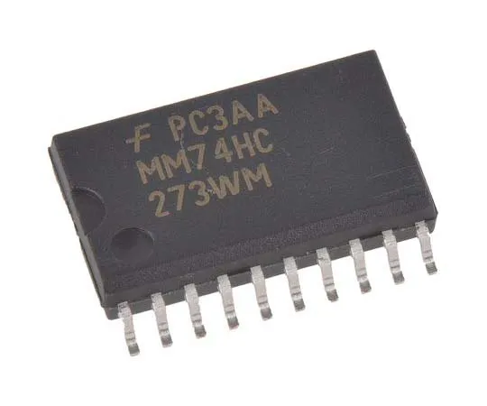 63-7812-82　ON Semiconductor MM74HC273WMX Octal D Type Flip Flop IC, LSTTL, 20-Pin SOIC　MM74HC273WMX