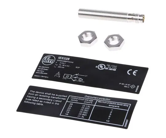 63-8019-51　ifm electronic Inductive Sensor 2 mm Detection, M8 x 1, PNP-NO, 50mm Length, 10 → 36 V dc supply voltage　IE5328