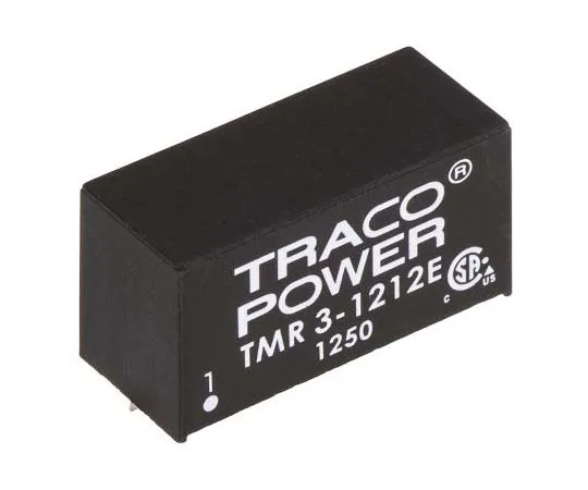 63-7772-75　TRACOPOWER TMR 3E 3W Isolated DC-DC Converter Through Hole, Voltage in 9 → 18 V dc, Voltage out 12V dc　TMR 3-1212E