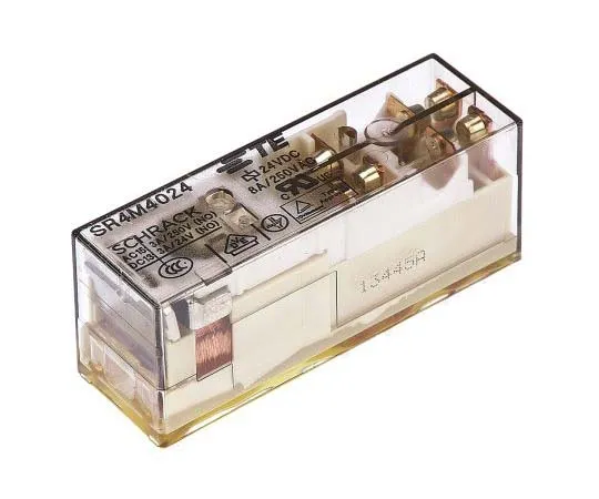 63-7756-14　TE Connectivity 3PNO, SPNC Non-Latching Relay PCB Mount, 24V dc Coil, 8A　SR4M4024