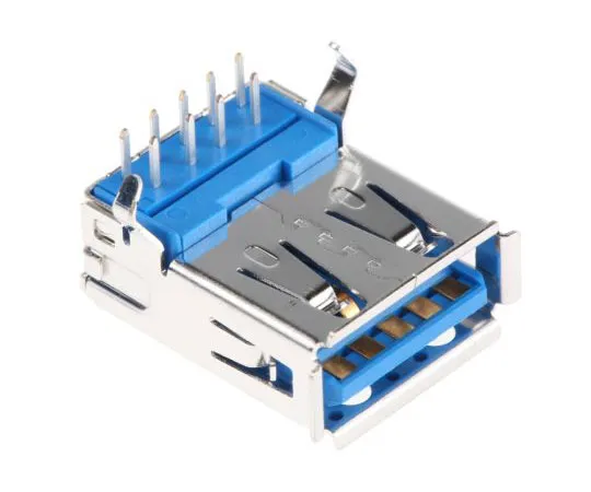63-7998-30　TE Connectivity Right Angle Through Hole, Version 3.0 Type A USB Connector, Receptacle　1932258-1