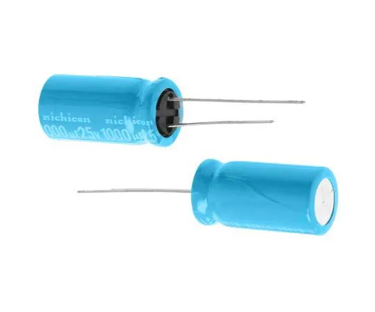 63-7814-64　Nichicon 1000μF 25V dc Aluminium Electrolytic Capacitor, Through Hole 12.5 x 25mm +125°C 12.5mm 5mm　UBT1E102MHD8