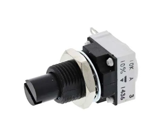 63-7789-99　Vishay 1 Gang Rotary Cermet Potentiometer with a 6.35 mm Dia. Shaft, 10kΩ, ±10%, 1W, Linear P11P1F0GGSY00103KA　P11P1F0GGSY00103KA