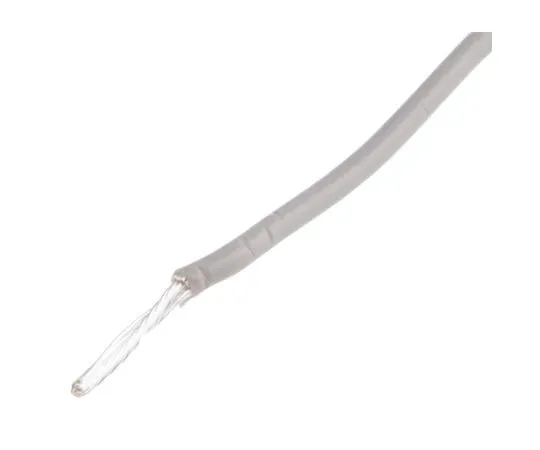 63-8038-15　RS PRO PTFE Equipment Wire 0.6 mm² CSA, Grey 100m Reel　841-7336