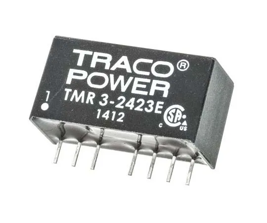 63-7772-86　TRACOPOWER TMR 3E 3W Isolated DC-DC Converter Through Hole, Voltage in 18 → 36 V dc, Voltage out ±15V dc　TMR 3-2423E
