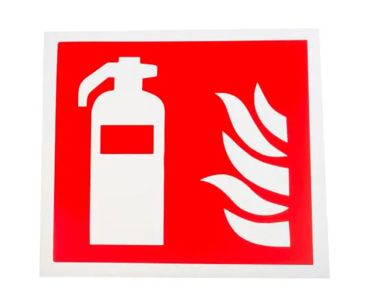 63-8018-91　RS PRO Plastic Fire Safety Sign, Fire Extinguisher Sign With Pictogram Only, 200 x 200mm　813-4621