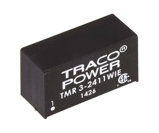 63-7956-67　TRACOPOWER TMR 3WIE 3W Isolated DC-DC Converter Through Hole, Voltage in 9 → 36 V dc, Voltage out 5V dc　TMR 3-2411WIE