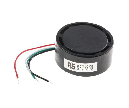 63-8036-93　RS Pro 28V dc Wire Leads Magnetic Buzzer, ≥105dB Continuous, Slow & Fast Pulse　172-2260