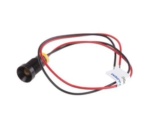 63-7761-16　RS PRO Yellow Indicator, 2 V dc, 8mm Mounting Hole Size, Lead Wires Termination, IP67　723-9378