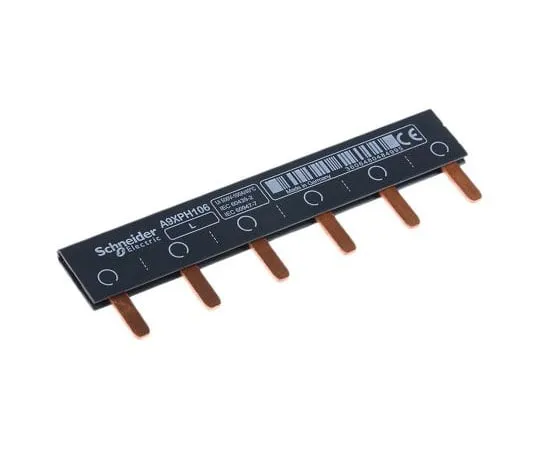 63-7966-42　Schneider Electric 1 Phase Busbar, 6 Module, 415V, 18mm Pitch　A9XPH106