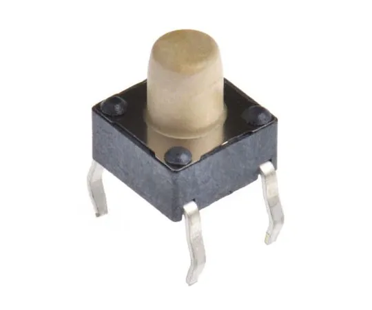 63-7974-75　White Tactile Switch, Single Pole Single Throw (SPST) 50 mA @ 12 V dc 3.6mm Through Hole　430156070726