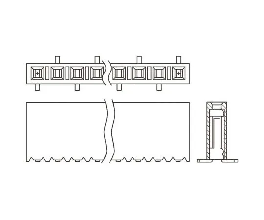 63-8122-17　Samtec SSM Series 2.54mm Pitch 2 Way 1 Row Straight PCB Socket, Surface Mount, Solder Termination　SSM-102-L-SV