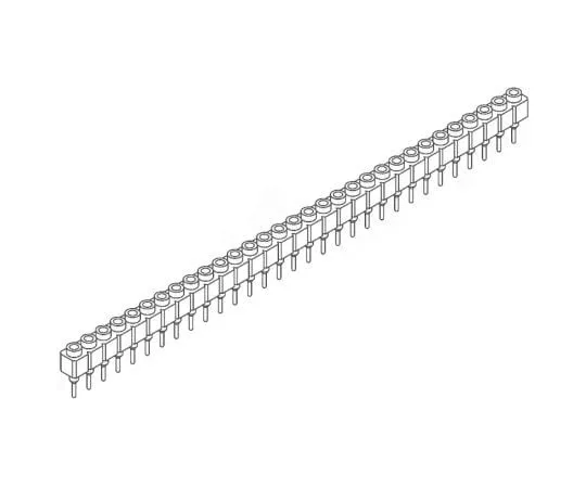 63-8123-99　Samtec SS Series 2.54mm Pitch 32 Way 1 Row Straight PCB Socket, Through Hole, Solder Termination　SS-132-T-2-N