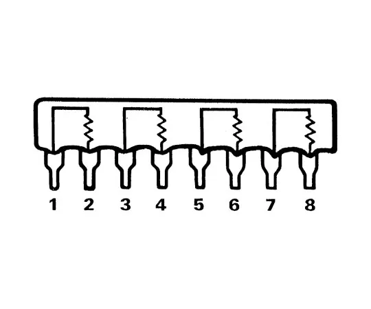 63-8105-17　Bourns Isolated Resistor Array 6.8kΩ ±2% 4 Resistors, 1W Total, SIP package 4600X Through Hole　4608X-102-682LF