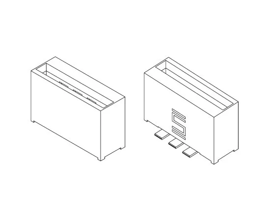 63-8123-53　Samtec PEC Series, FemalePCBEdge Connector, SMT Mount, 3 Way, 1 Row, 2.54mm Pitch, 9.8A　PEC-03-02-T-S-LC