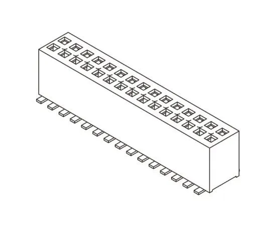 63-8123-26　Samtec FLE Series 1.27mm Pitch 50 Way 2 Row Straight PCB Socket, Surface Mount, SMT Termination　FLE-125-01-G-DV