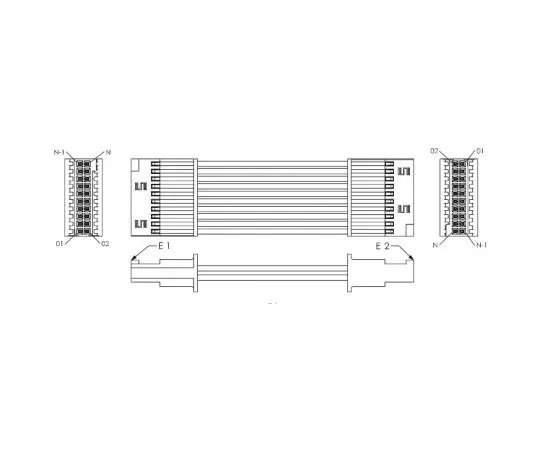 63-8123-85　Serial Cable Assembly 127mm 10-Pin TFM-WT to 10-Pin TFM-WT　SFSD-10-28-H-05.00-DR-NUS