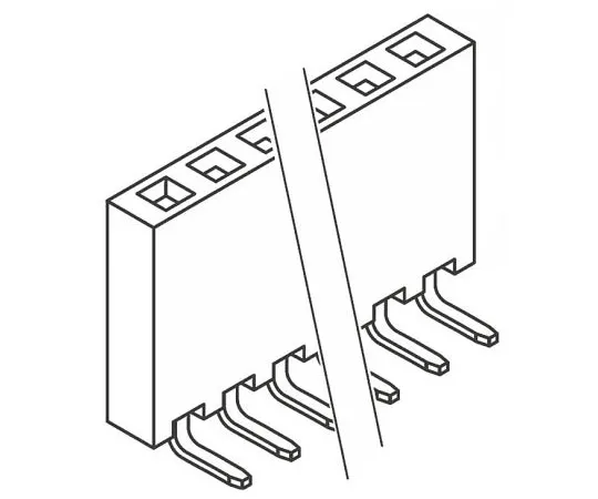 63-8122-40　Samtec SSQ Series 2.54mm Pitch 20 Way 1 Row Right Angle PCB Socket, Through Hole, Solder Termination　SSQ-120-02-G-S-RA