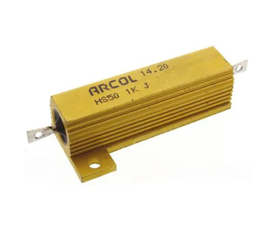 63-8302-99　Arcol HS50 Series Aluminium Ho***d Axial Wire Wound Panel Mount Resistor, 1kΩ ±5% 50W　HS50 1K J