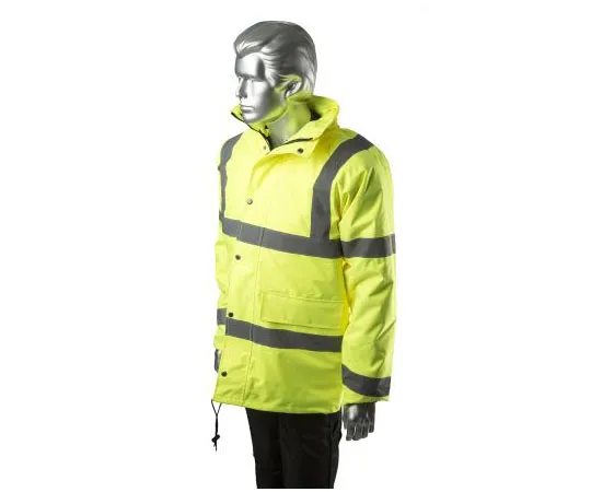 63-8084-86　RS PRO Yellow Men's M Waterproof Polyester Hi Vis Jacket　918-5923