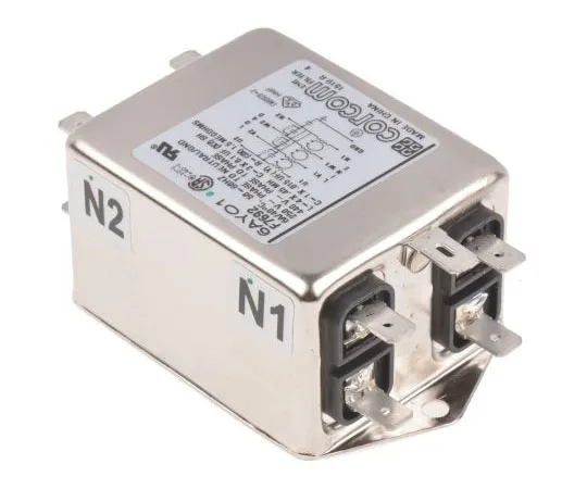 63-8057-43　TE Connectivity Corcom AYO Series 6A 250 V ac 50 Hz, 60 Hz Flange Mount RFI Filter, with Spade Terminals 3 Phase　6609066-2