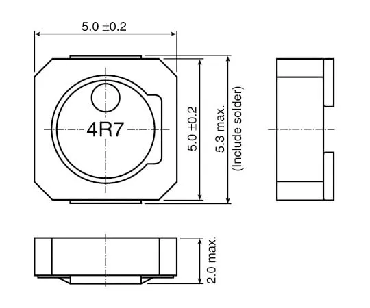63-8118-97　TDK VLCF Series Shielded Wire-wound SMD Inductor 4.7 μH ±30% Wire-Wound 2.15A Idc　VLCF5020T-4R7N1R4