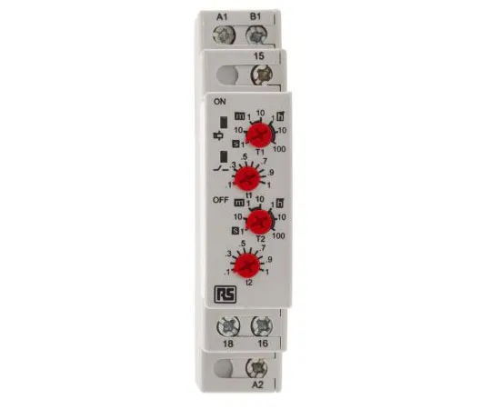 63-8067-27　RS Asymmetric OFF/ON, Asymmetric ON/OFF Multi Function Timer Relay, Screw, 0.1 s → 100 h, SPDT, 1 Contacts,　896-6826