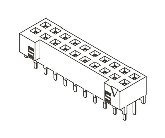 63-8123-70　Samtec S2M Series 2mm Pitch 30 Way 2 Row Straight PCB Socket, Through Hole, Solder Termination　S2M-115-01-L-D