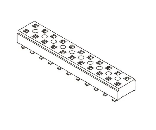63-8123-07　Samtec CLT Series 2mm Pitch 28 Way 2 Row Straight PCB Socket, Surface Mount, Solder Termination　CLT-114-02-L-D