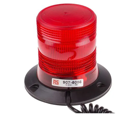 63-8071-36　LED, Flashing Beacon, Red, Magnetic, 10 → 30 V dc　907-6006