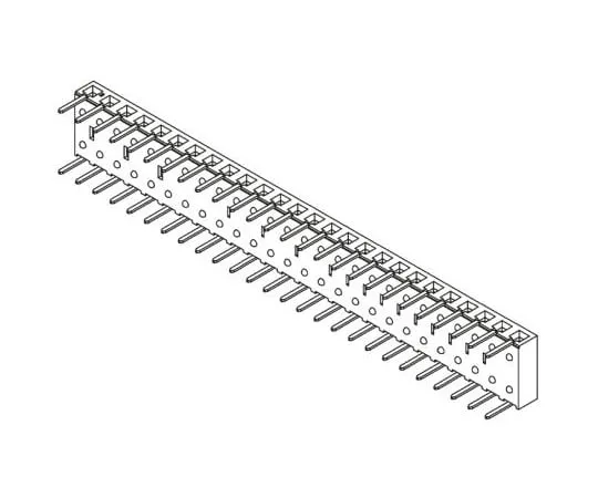 63-8122-89　Samtec BCS Series 2.54mm Pitch 26 Way 1 Row Right Angle PCB Socket, Through Hole, Through Hole Termination　BCS-126-L-S-HE