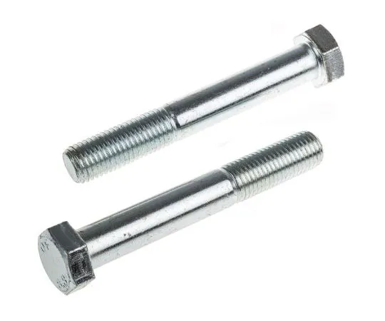 63-8082-58　Bright Zinc Plated Steel Hex Bolt, M20 x 140mm　917-3324