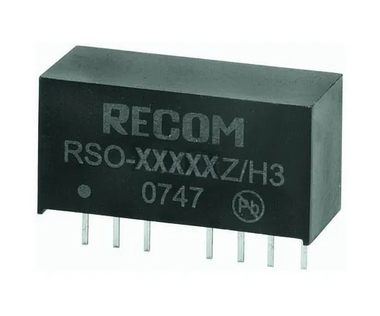63-8321-09　Recom RSO 1W Isolated DC-DC Converter Through Hole, Voltage in 4.5 → 18 V dc, Voltage out 15V dc　RSO-1215SZ