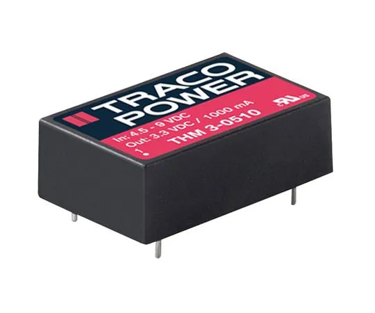 63-8418-65　TRACOPOWER THM 3 3W Isolated DC-DC Converter PCB Mount, Voltage in 4.5 → 9 V dc, Voltage out 15V dc　THM 3-0513