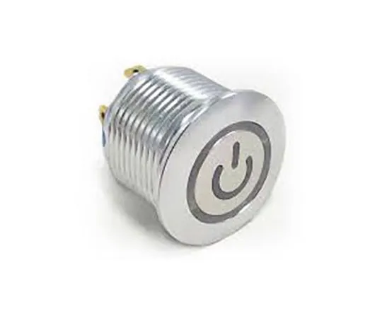 63-8383-02　TE Connectivity Single Pole Single Throw (SPST) Latching Blue LED Push Button Switch, IP67, 19.2 (Dia.)mm, Panel Mount,　AV1911P724Q04