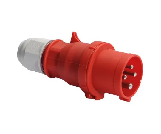 63-9689-36　Bals IP44 Red Cable Mount 3P+E Industrial Power Plug, Rated At 16A, 415 V　2130