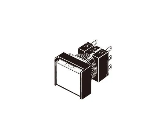 62-4857-66　［Discontinued］Pushbutton switch (Rectangle) (incandescent lamp) (Round body Φ16) A16　A165L-JAA-24-2